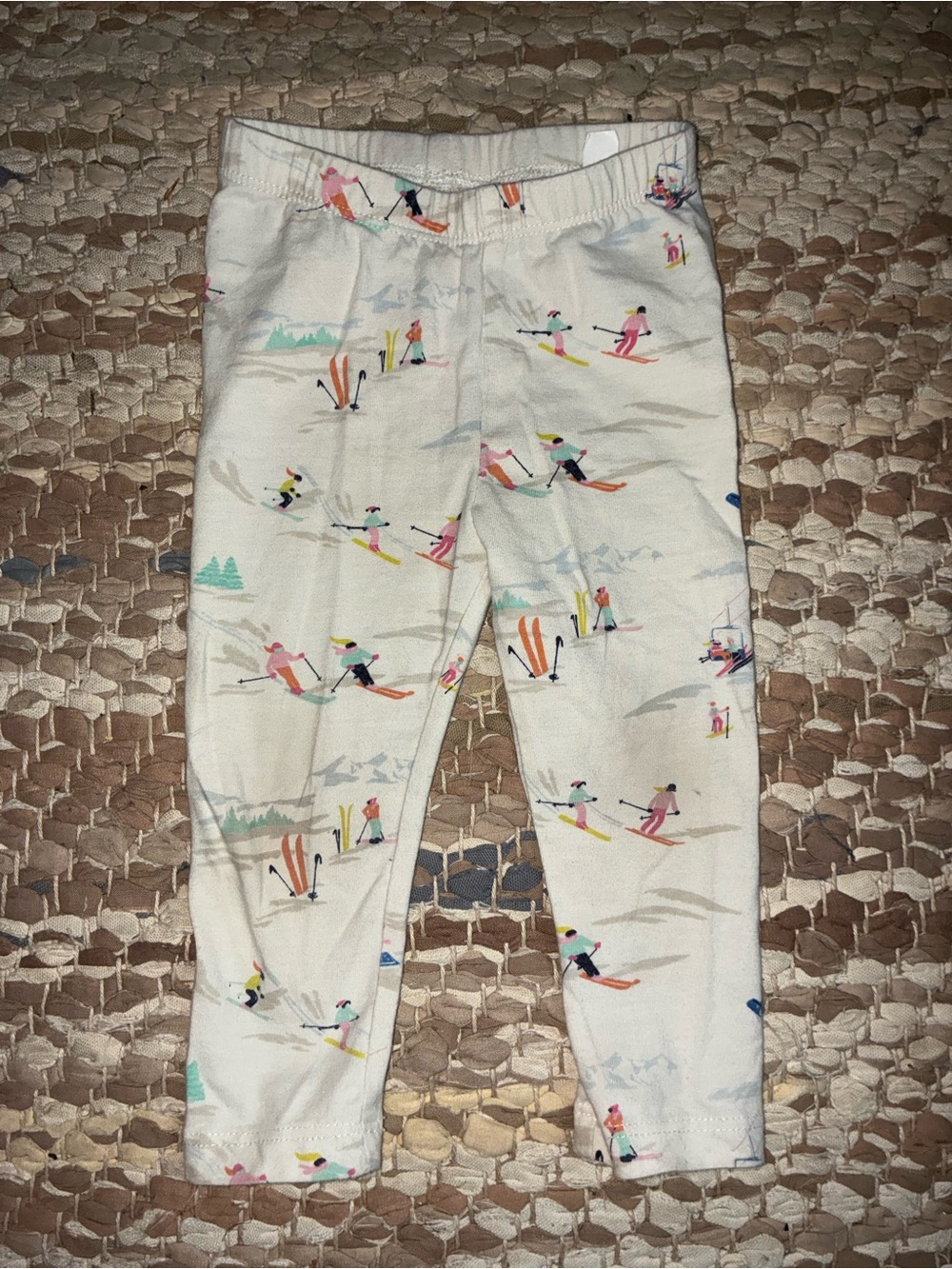 Janie and Jack White Ski Scene Leggings